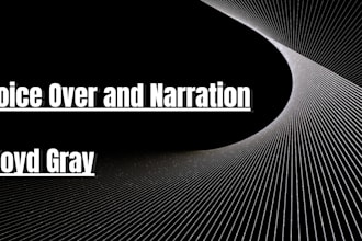 record an american male voice over or narration