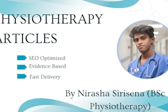 write SEO  physiotherapy and injury prevention articles