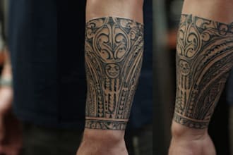 design a polynesian maori tribal tattoo