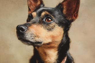paint a real oil painting pet painting on canvas