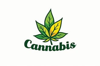 make eye catching cannabis leaf logo