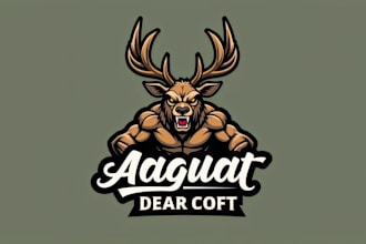 design super angry deer logo in 12 hours