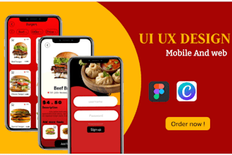design user friendly UI UX app and web design