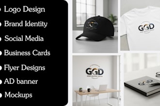 provide art direction and graphic design for your brand visual identity 3d logo
