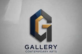 design an elegant and creative gallery logo for your brand