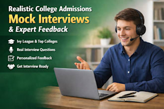 conduct realistic mock college admissions interviews