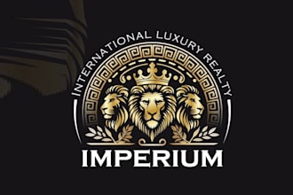 design amazing real estate and roman themed logo