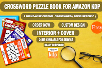 design professional crossword puzzle books for KDP