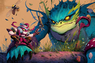 draw fantasy creatures or monsters