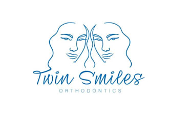 design handmade art logo for twin orthodontists