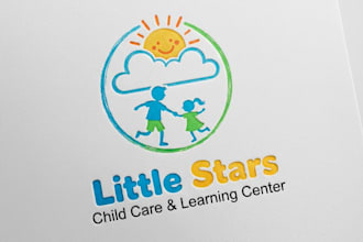 draw professional child care logo for your brand