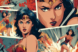 create authentic retro comic illustration