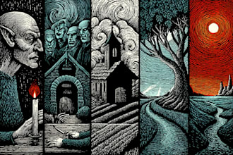 create stunning linocut or woodcut style illustrations