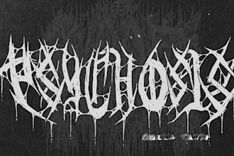 create metal font logo lettering