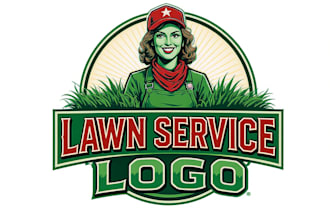 do professional landscape and lawn care service logo