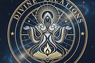 design a powerful and inspiring god logo for your brand