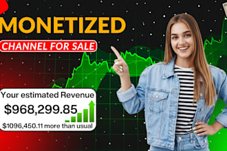 provide a full monetized youtube channel with adsense approved