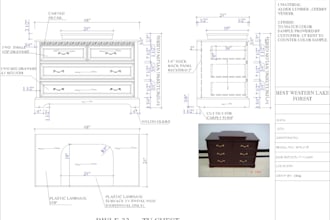 design and draw american style furniture and hotel furniture