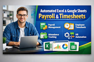 create automated excel google sheets payroll, timesheet attendance trackers kimi