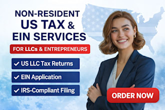 do US llc tax, business tax, individual tax filing and ein for non resident llc