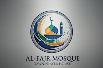 design a beautiful and meaningful mosque logo for your brand