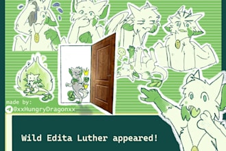draw a stickerpack with your oc for telegram, discord or etc