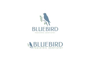 design bluebird pediatric dentist logo