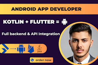 develop android apps with flutter, kotlin and ai integration