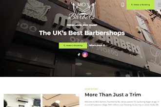 design barbershop website barber booking website hair cut booking salon website