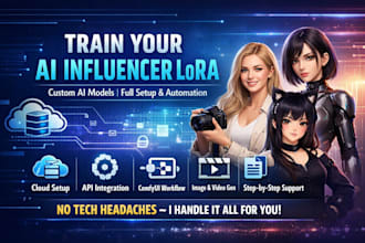 train ai influencer lora with flux sdxl qwen z image comfyui workflow api runpod