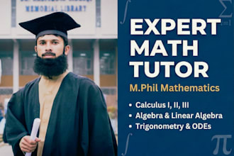 be your expert math tutor for calculus, algebra, and trigonometry