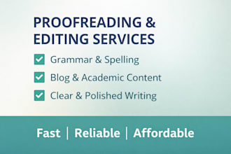 proofread and edit your content for grammar and clarity