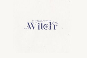 design witch webinar combines elements nature magic logo