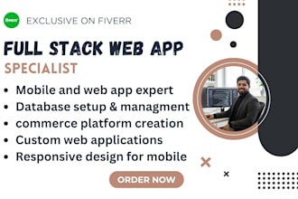 develop a full stack website and mobile application for a custom business idea