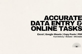 do accurate data entry and online tasks