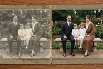 restore old damaged faded and torn photos professionally
