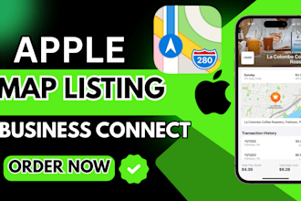 create verified apple map location listing, apple business connect for local seo