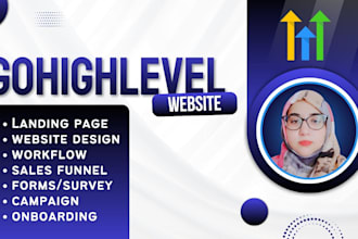 design gohighlevel website, landing pages, funnels and workflows