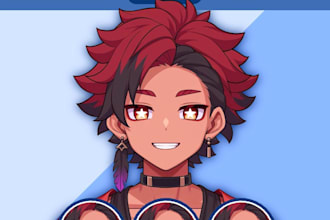 design pngtuber live2d model,custom pngtuber avatar for streaming,vtuber