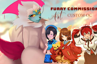 draw furry art of your characters and oc