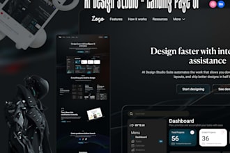 design modern saas UI UX, ai dashboard or landings page