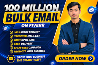send 100,000 bulk email blast, email campaign and email marketing