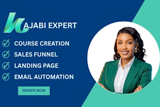 design kajabi website, kajabi landing page, kajabi online course, kajabi expert