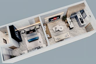 create 3d floor plans and rendering for real estate