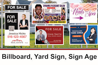 design yard sign, signage, step and repeat backdrops