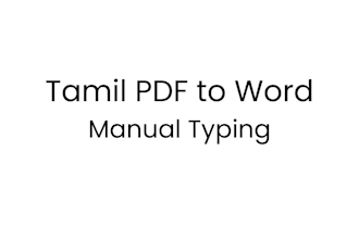 do tamil PDF to word typing manually