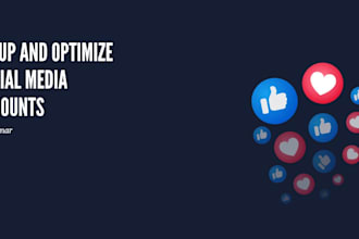 create and setup professional social medi accounts