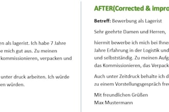 proofread and edit your german text