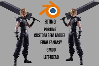 create, port custom sfm model, left4dead2 character, vrchat, fnaf, warudo, vroid