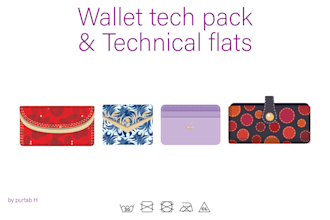 design professional tech packs and cad flats for wallets